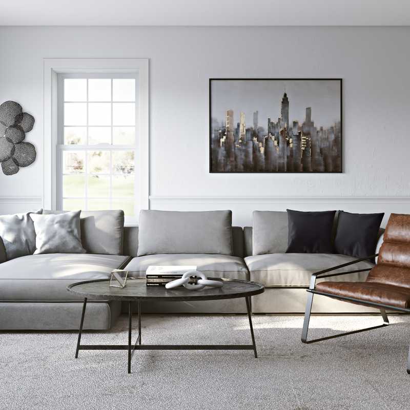 Contemporary Living Room Design by Havenly Interior Designer Jennifer