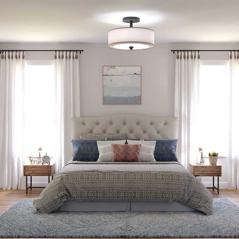 Bohemian, Farmhouse, Rustic Bedroom Design by Havenly Interior Designer Fendy