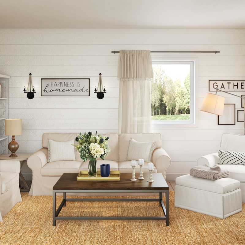 Farmhouse Living Room Design by Havenly Interior Designer Heather