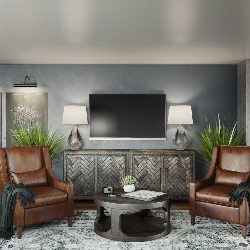 Farmhouse Living Room Design by Havenly Interior Designer Levi