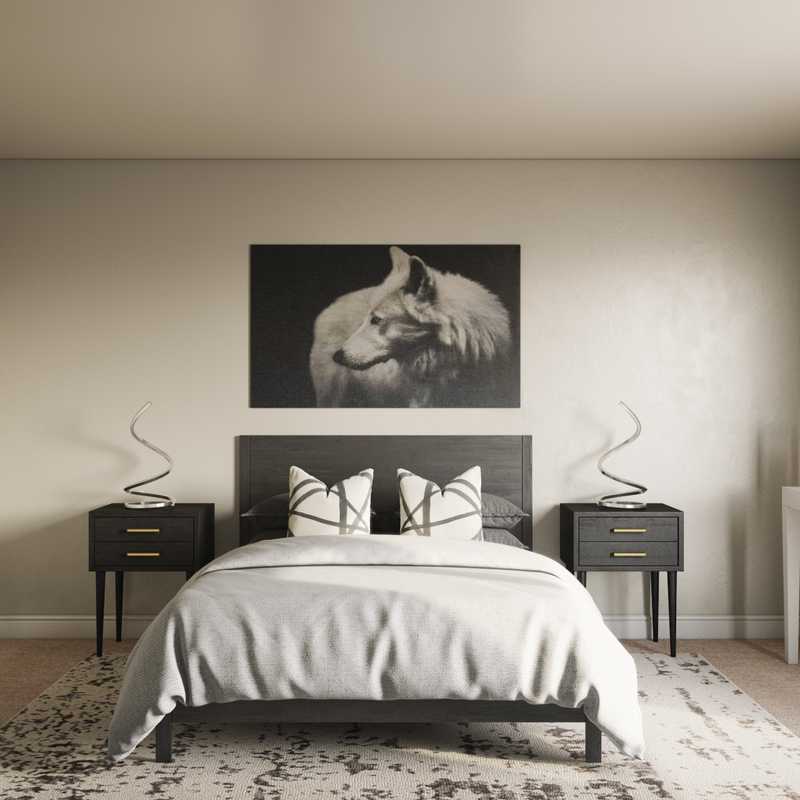 Contemporary, Modern, Industrial Bedroom Design by Havenly Interior Designer Anny