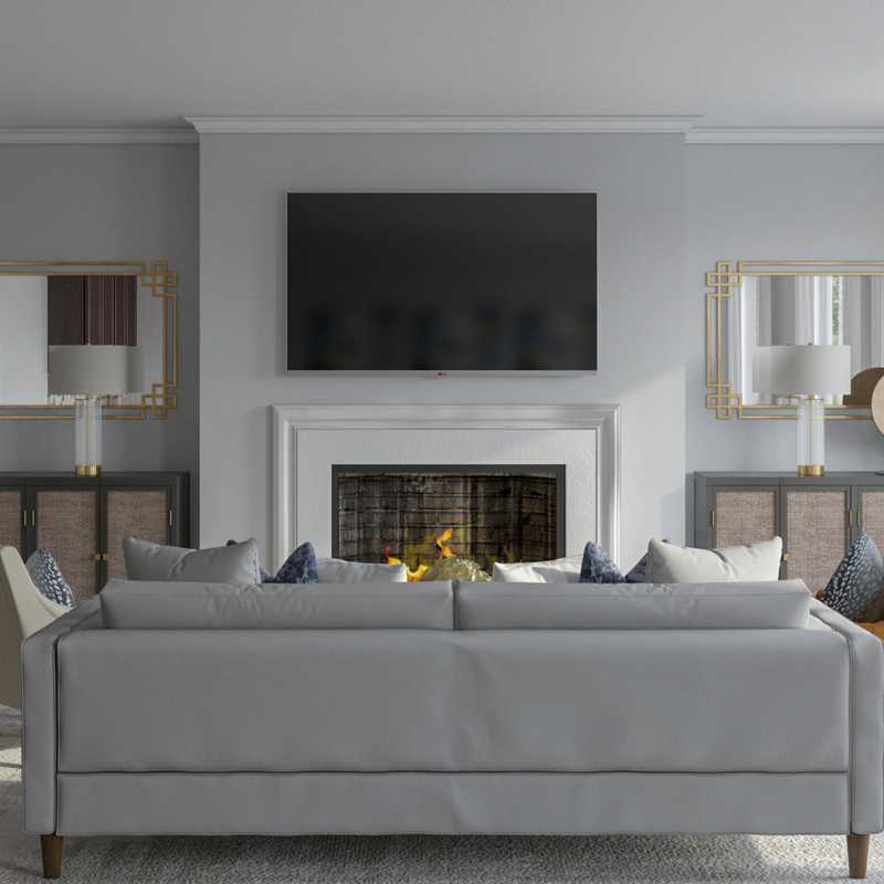 Farmhouse Living Room Design by Havenly Interior Designer Kamila