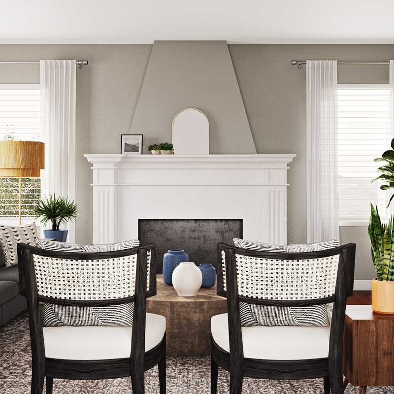 Contemporary, Modern, Midcentury Modern Living Room Design by Havenly Interior Designer Katherine