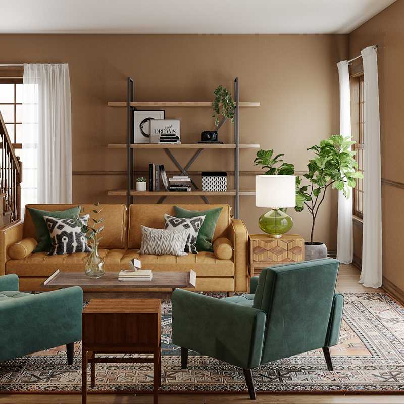 Eclectic Living Room Design by Havenly Interior Designer Haley