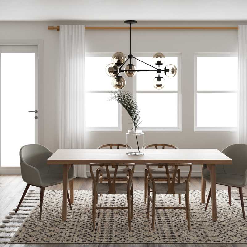 Midcentury Modern, Minimal, Scandinavian Dining Room Design by Havenly Interior Designer Matthew