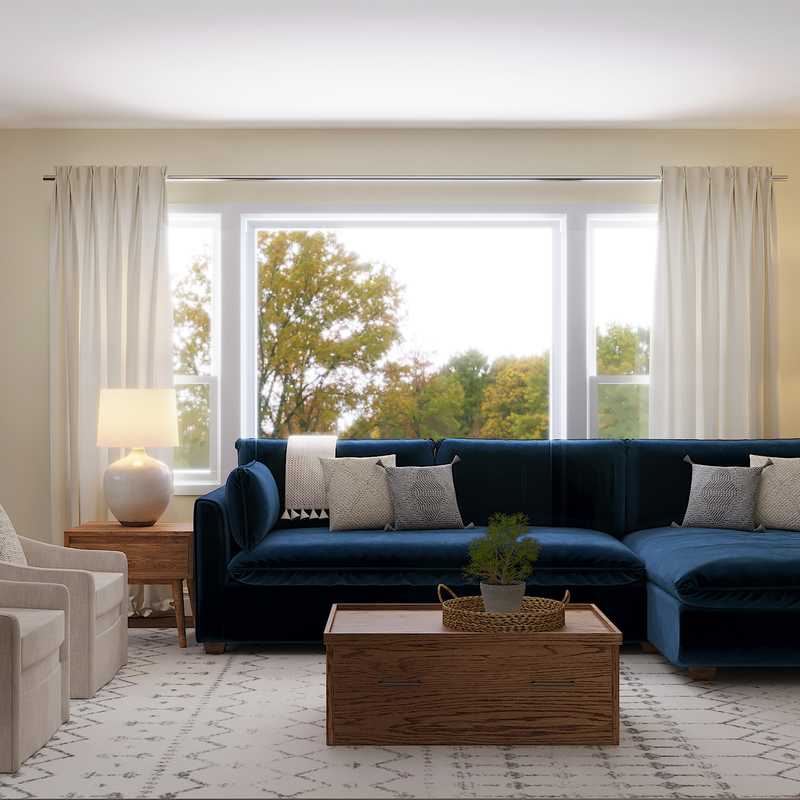 Classic, Coastal, Farmhouse, Transitional Living Room Design by Havenly Interior Designer Laura