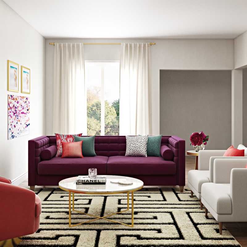 Contemporary, Modern, Eclectic Living Room Design by Havenly Interior Designer Lisa
