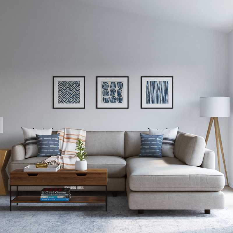 Contemporary, Modern, Scandinavian Living Room Design by Havenly Interior Designer Rachel