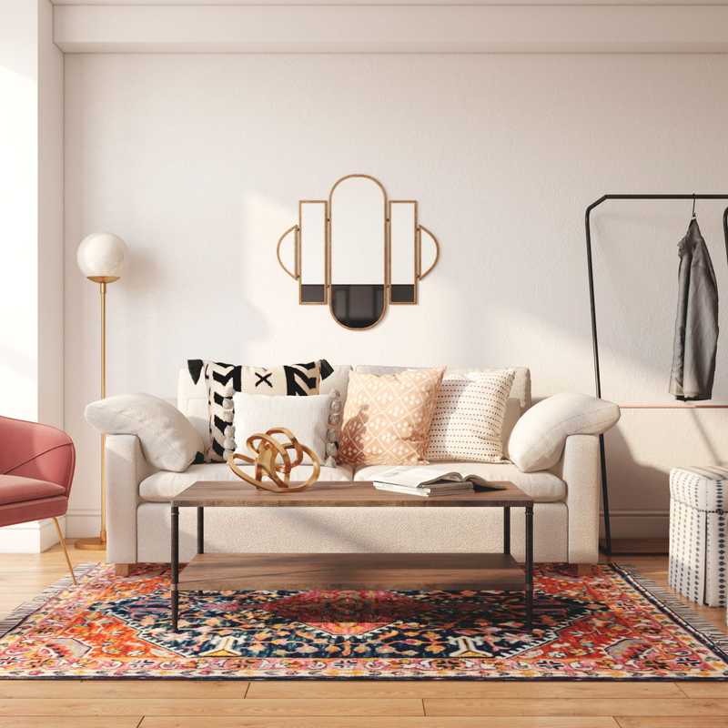 Eclectic, Bohemian, Midcentury Modern Living Room Design by Havenly Interior Designer Shannon
