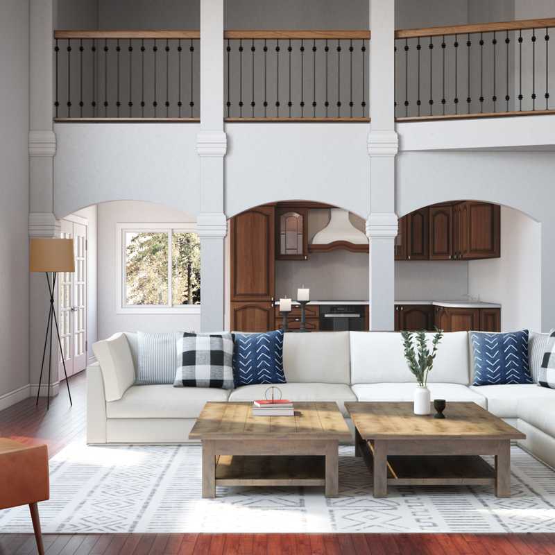 Farmhouse, Rustic Living Room Design by Havenly Interior Designer Meghan