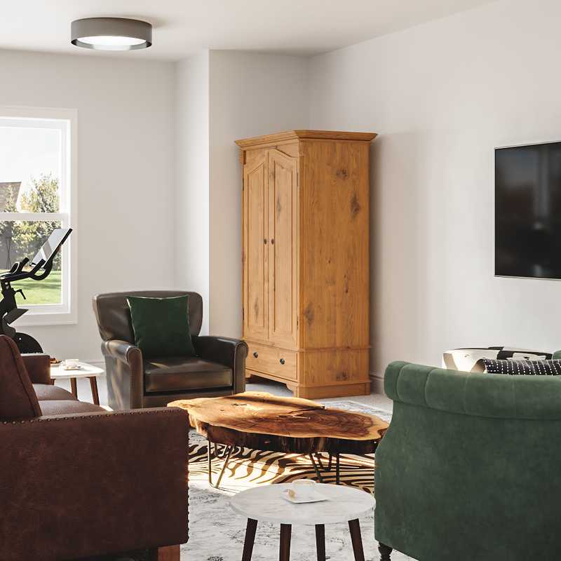 Eclectic, Bohemian, Minimal Living Room Design by Havenly Interior Designer Madi
