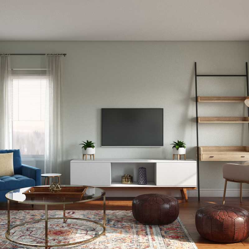 Bohemian Living Room Design by Havenly Interior Designer Allison