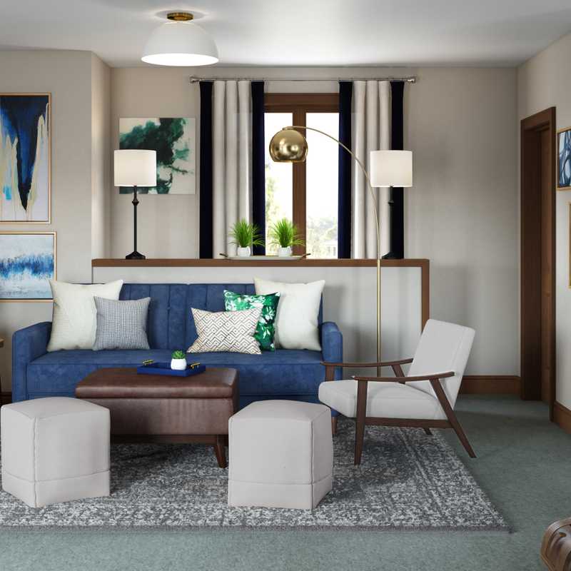 Contemporary, Bohemian Living Room Design by Havenly Interior Designer Sydney