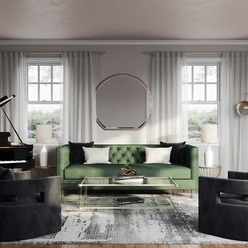 Modern, Glam Living Room Design by Havenly Interior Designer Jacqueline