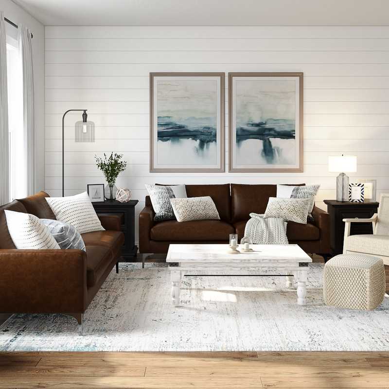 Modern, Farmhouse Living Room Design by Havenly Interior Designer Cathrine