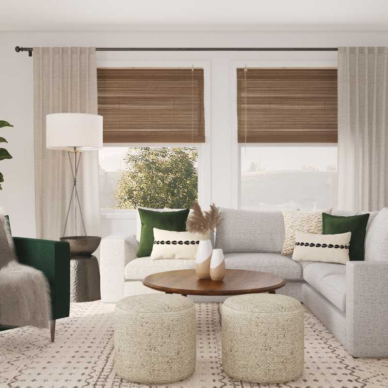 Midcentury Modern Living Room Design by Havenly Interior Designer Kyla
