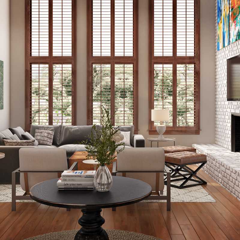 Modern, Industrial, Rustic Living Room Design by Havenly Interior Designer Marsha