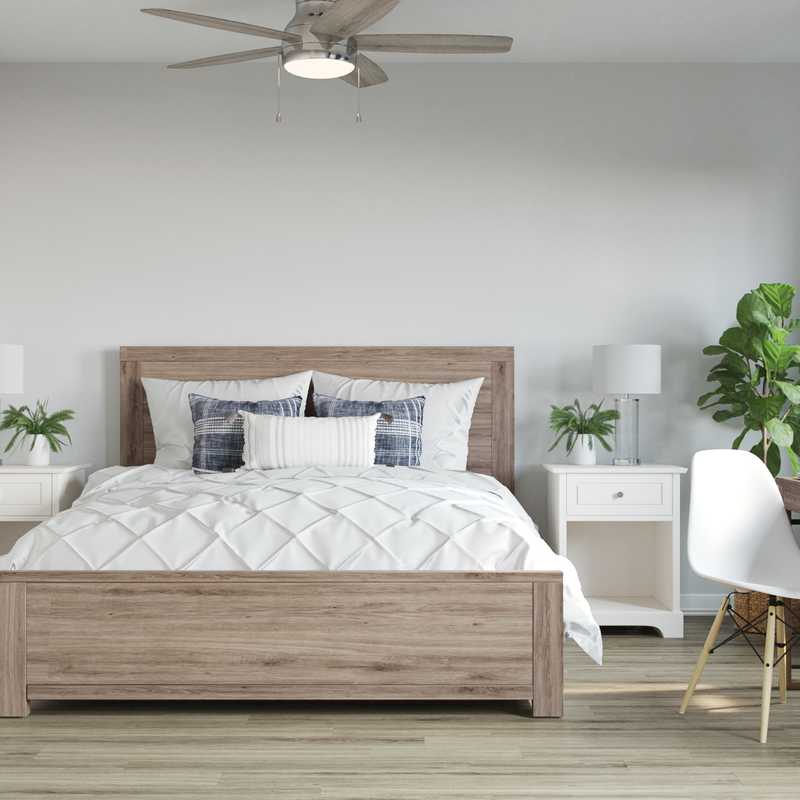 Coastal, Farmhouse Bedroom Design by Havenly Interior Designer Kaity