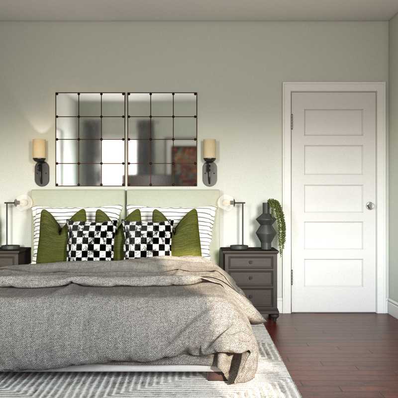 Glam, Industrial Bedroom Design by Havenly Interior Designer Levi