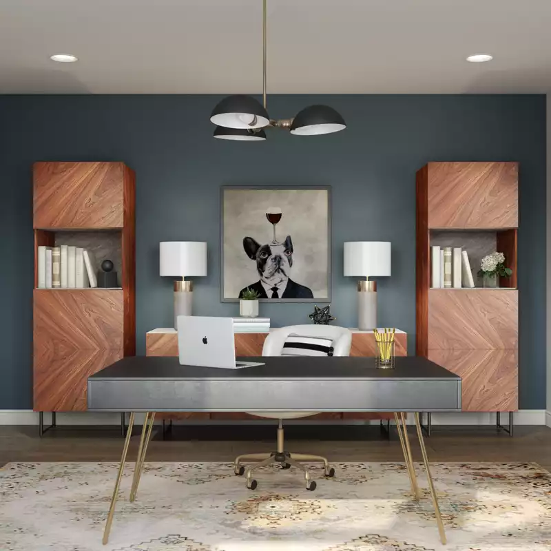 Contemporary, Modern, Transitional Office Design by Havenly Interior Designer Fendy