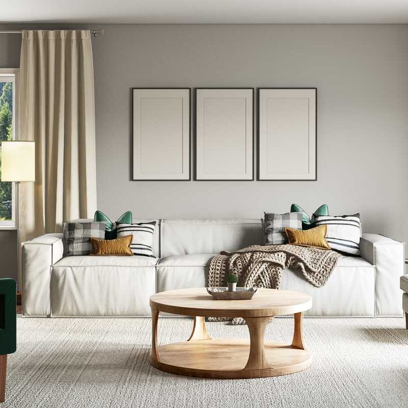 Modern, Farmhouse Living Room Design by Havenly Interior Designer Jonica