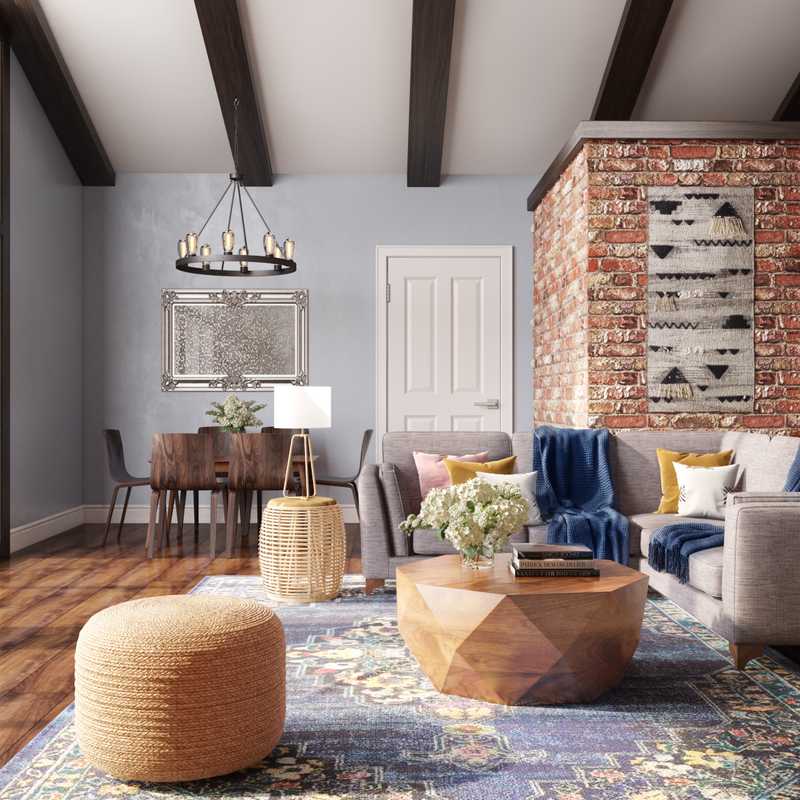 Farmhouse, Scandinavian Living Room Design by Havenly Interior Designer Justin