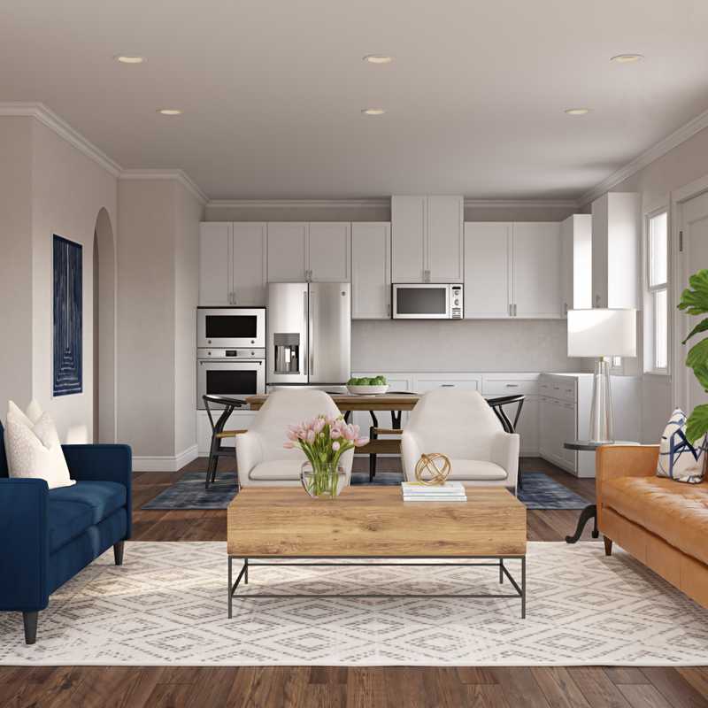 Modern, Midcentury Modern Living Room Design by Havenly Interior Designer Dani