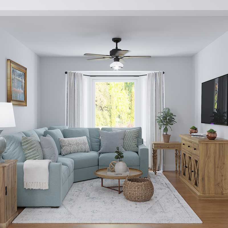 Farmhouse, Rustic Living Room Design by Havenly Interior Designer Laura