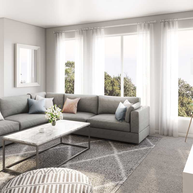 Glam, Scandinavian Living Room Design by Havenly Interior Designer Autumn