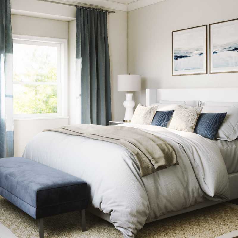 Classic, Coastal Bedroom Design by Havenly Interior Designer Kelsey