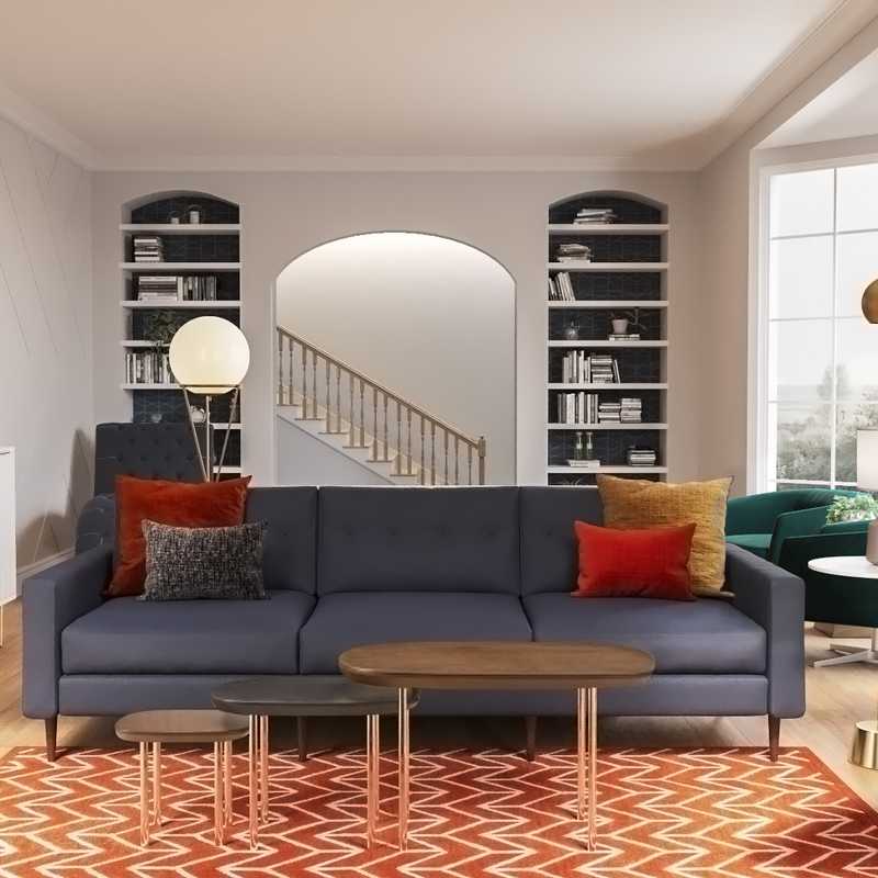 Midcentury Modern Living Room Design by Havenly Interior Designer Giulia