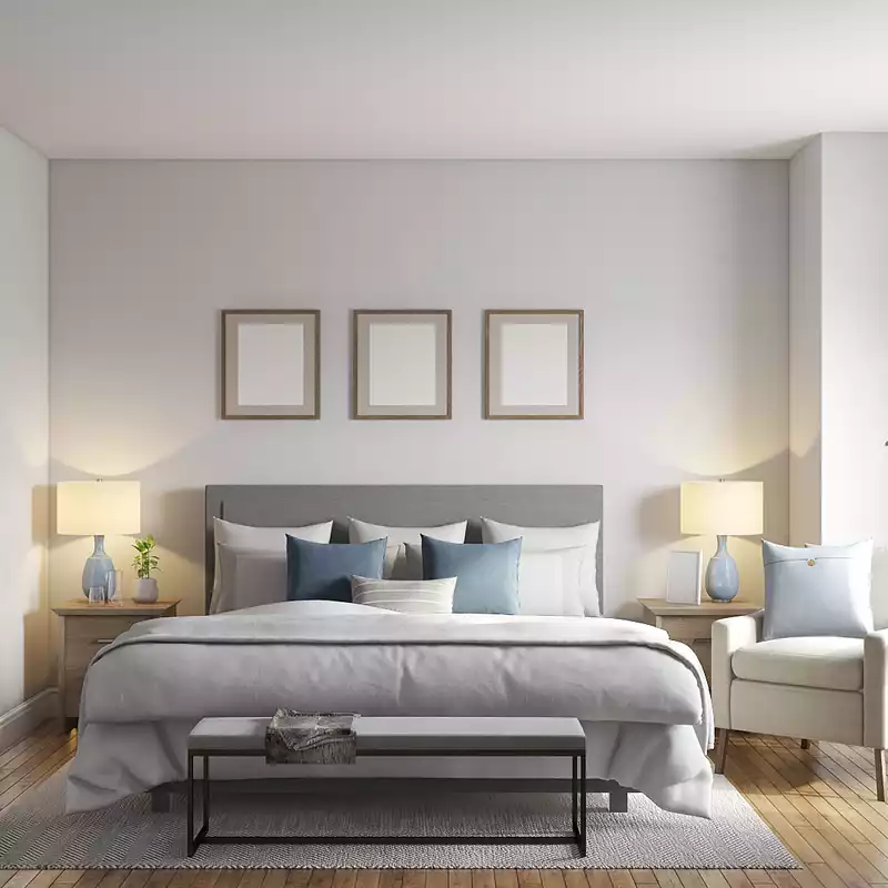 Contemporary, Coastal Bedroom Design by Havenly Interior Designer Gillian