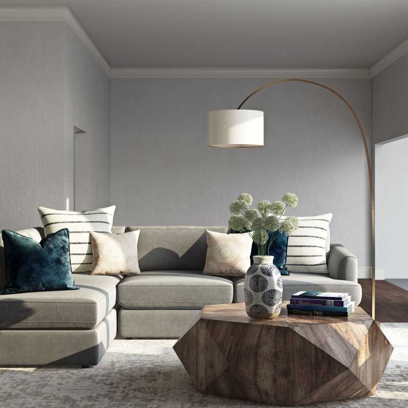 Modern, Coastal, Traditional, Farmhouse Living Room Design by Havenly Interior Designer Elyse