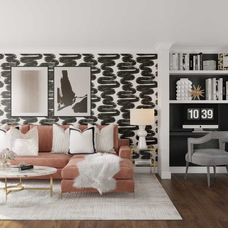 Contemporary, Modern, Glam Living Room Design by Havenly Interior Designer Hannah