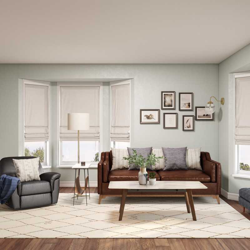 Midcentury Modern Living Room Design by Havenly Interior Designer Natalie