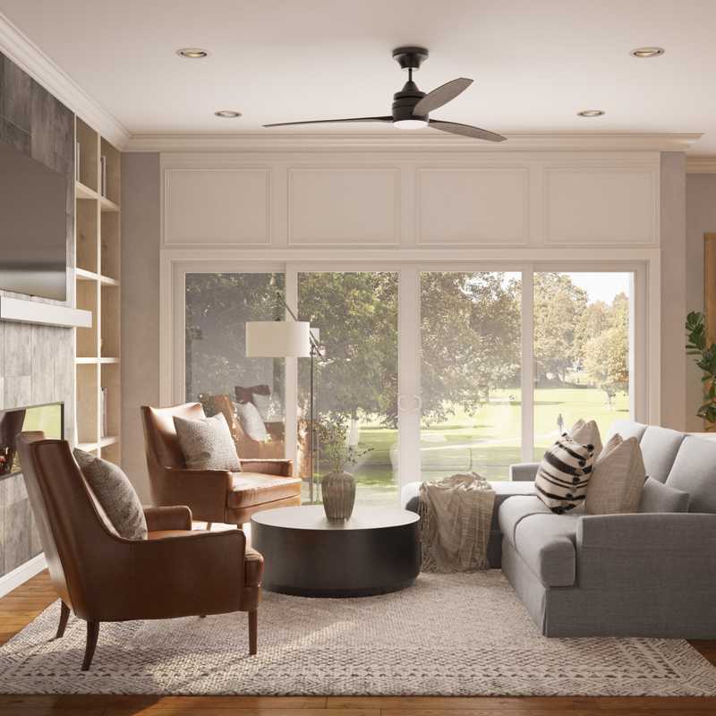 Eclectic, Transitional Living Room Design by Havenly Interior Designer Brianna