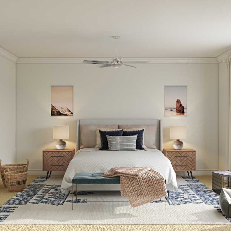 Modern, Eclectic, Bohemian Bedroom Design by Havenly Interior Designer Sophia
