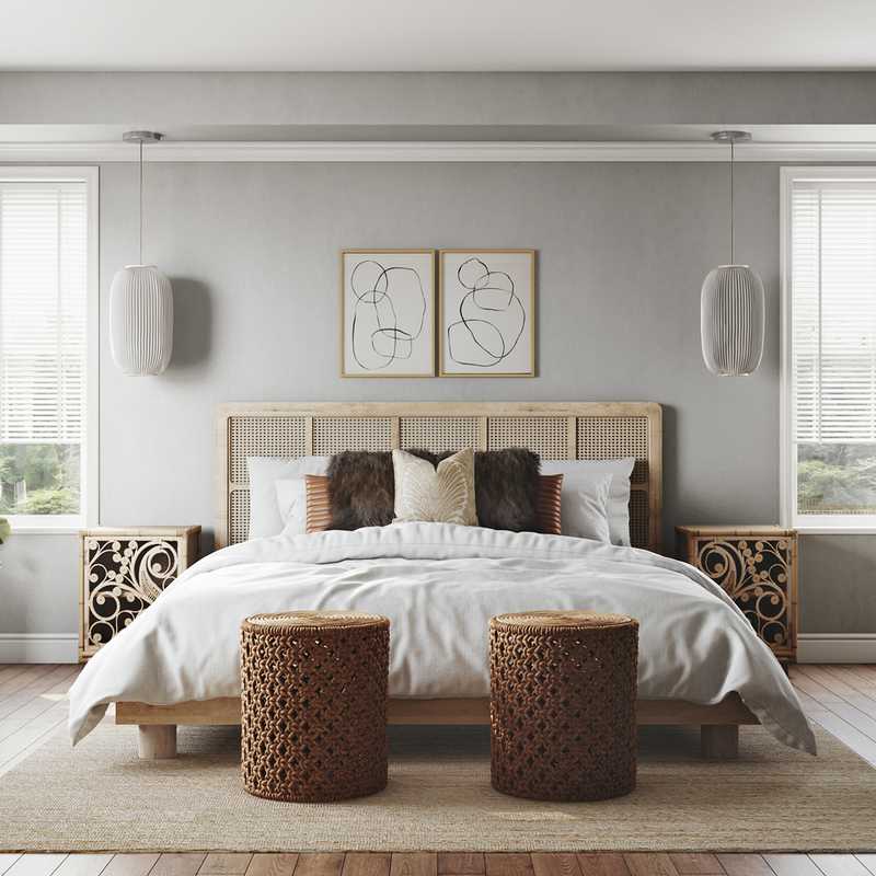 Eclectic, Minimal Bedroom Design by Havenly Interior Designer Katie