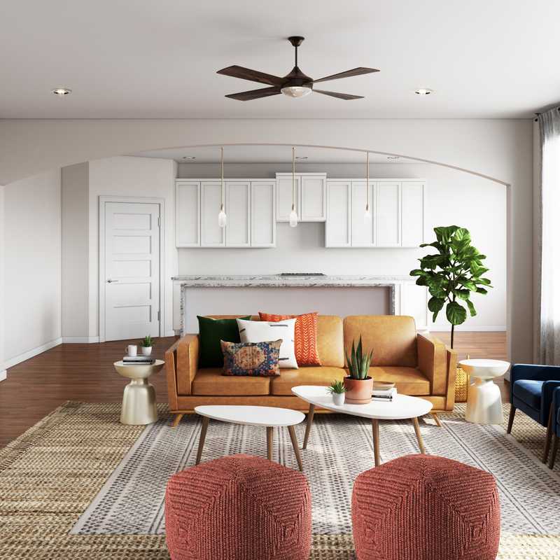 Bohemian, Global, Scandinavian Living Room Design by Havenly Interior Designer Kasee