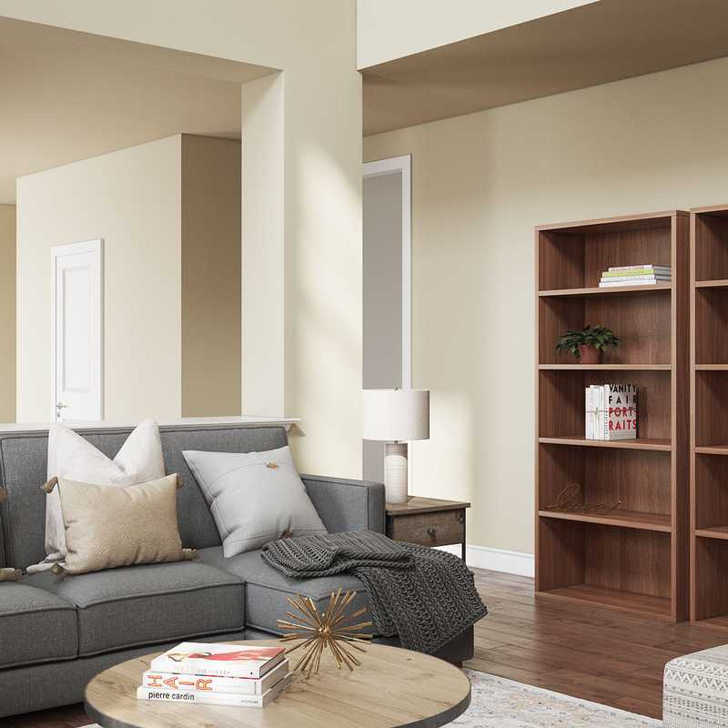 Farmhouse, Rustic Living Room Design by Havenly Interior Designer Anna