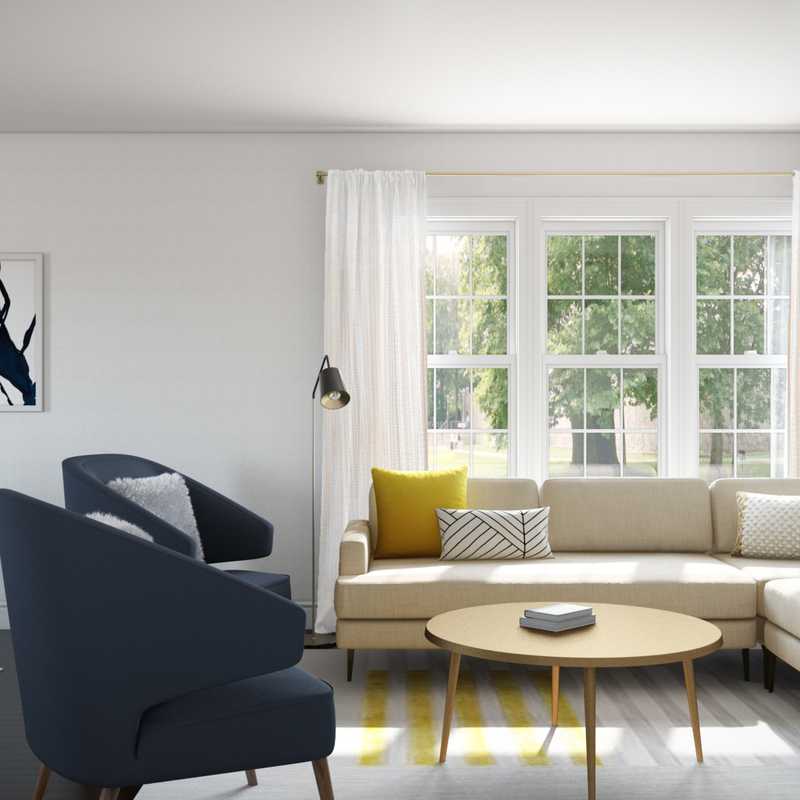 Contemporary, Modern, Midcentury Modern Living Room Design by Havenly Interior Designer Randi