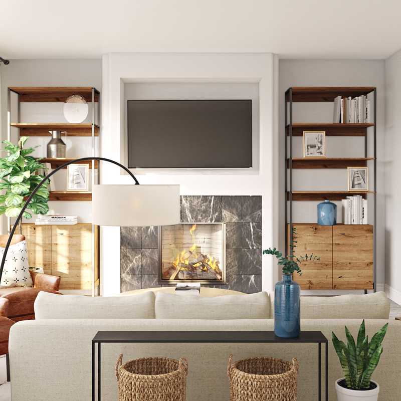 Contemporary, Eclectic, Minimal Living Room Design by Havenly Interior Designer Amanda