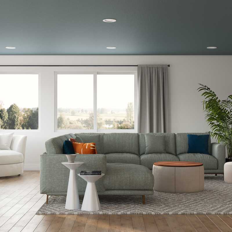 Modern, Eclectic, Bohemian, Midcentury Modern Living Room Design by Havenly Interior Designer Jessica