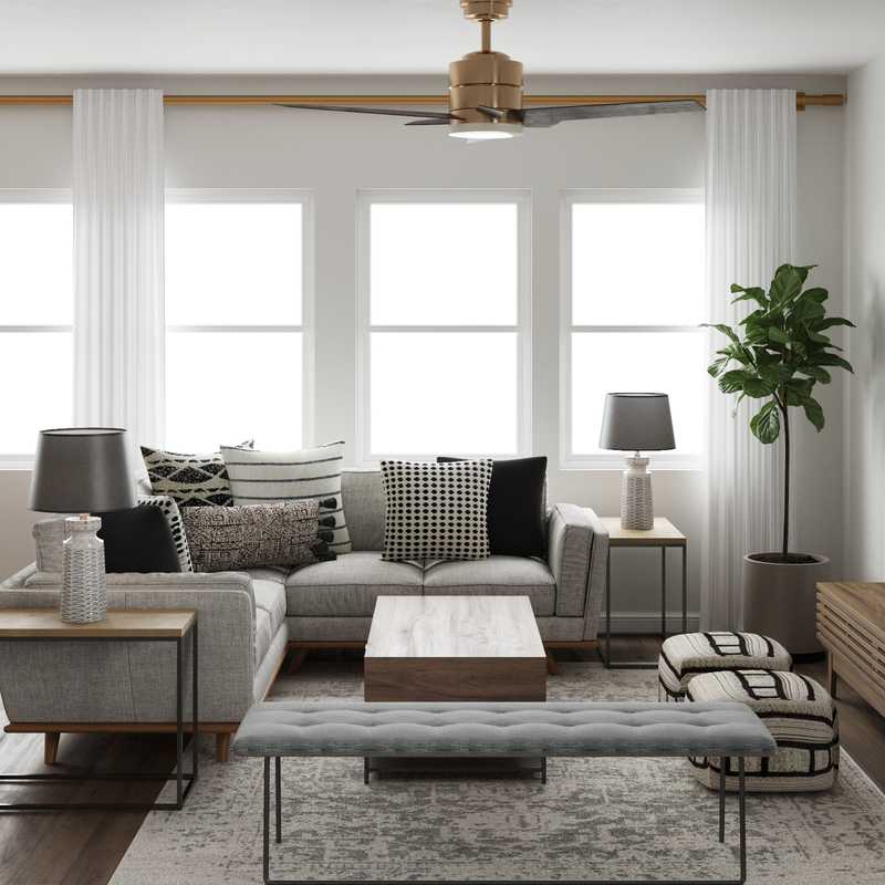 Midcentury Modern, Minimal, Scandinavian Living Room Design by Havenly Interior Designer Matthew
