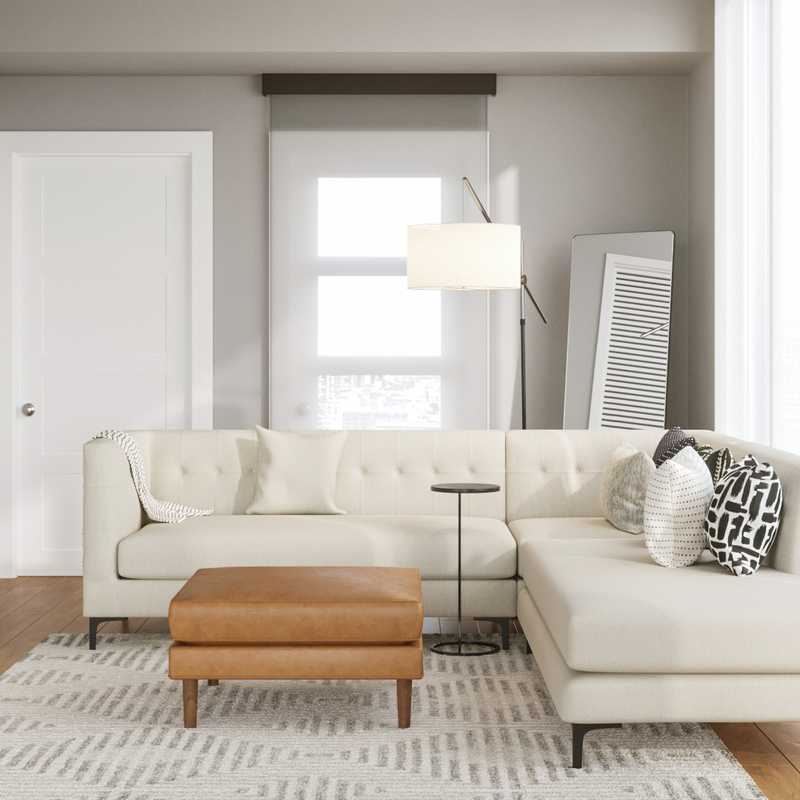 Contemporary, Modern, Bohemian, Scandinavian Living Room Design by Havenly Interior Designer Claire