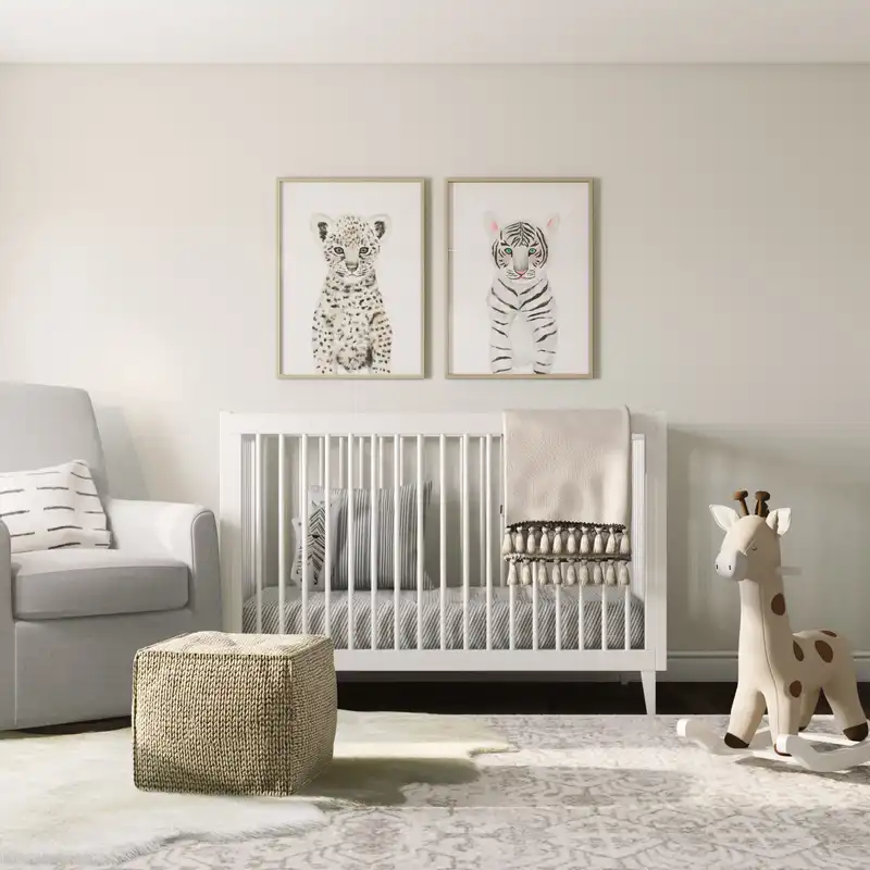 Contemporary, Eclectic, Bohemian Nursery Design by Havenly Interior Designer Sarah