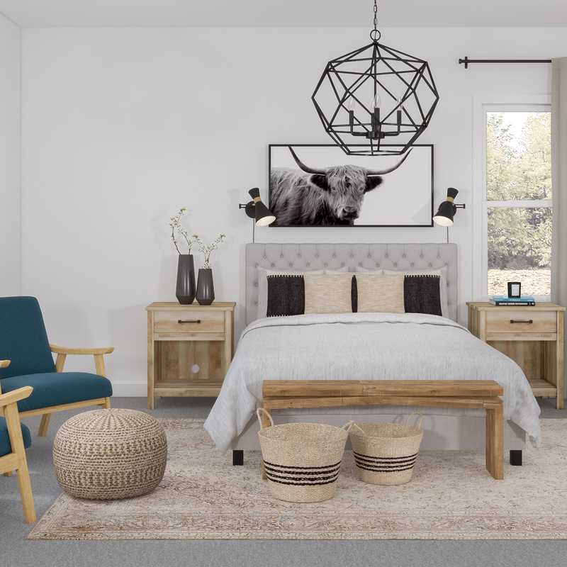 Eclectic, Midcentury Modern, Scandinavian Bedroom Design by Havenly Interior Designer Kyla