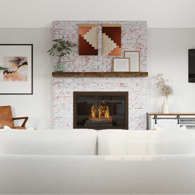 Bohemian, Farmhouse Living Room Design by Havenly Interior Designer Jemma