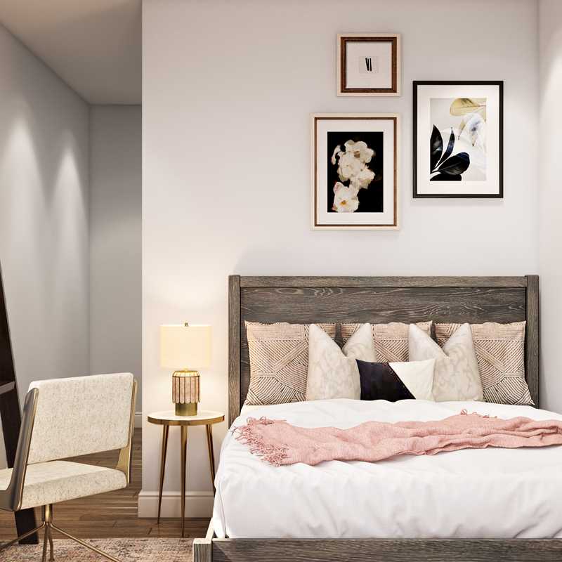 Modern, Glam, Minimal Bedroom Design by Havenly Interior Designer Kristine