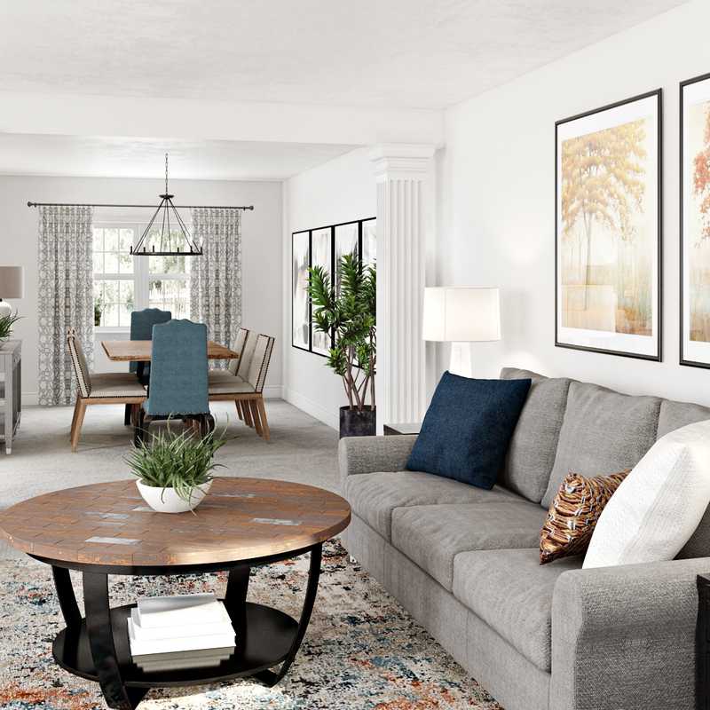 Transitional Living Room Design by Havenly Interior Designer Michelle
